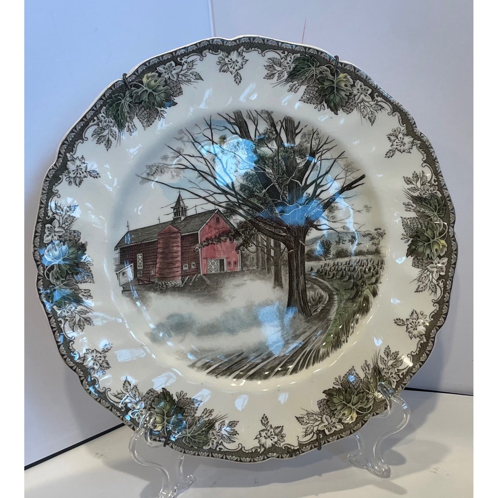 Johnson Brothers Friendly Village 9.75" Dinner Plates Set of 3 Vintage England - Picture 6 of 16